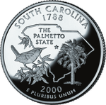 Реверс 25 центов 2000 года. Южная Каролина, Соединённые Штаты Америки