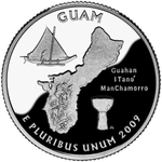 Реверс 25 центов 2009 года. Гуам, Соединённые Штаты Америки