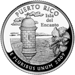 Реверс 25 центов 2009 года. Пуэрто-Рико, Соединённые Штаты Америки