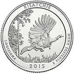 Реверс 25 центов 2015 года. Национальный лесной заповедник Кисатчи, США