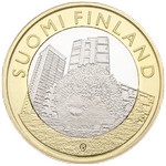 Реверс 5 евро 2015 года. Уусимаа (Ёж), Финляндия