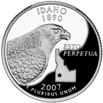 Реверс 25 центов 2007 года. Айдахо, Соединённые Штаты Америки