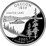 Реверс 25 центов 2005 года. Орегон, Соединённые Штаты Америки