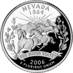Реверс 25 центов 2006 года. Невада, Соединённые Штаты Америки