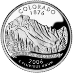 Реверс 25 центов 2006 года. Колорадо, Соединённые Штаты Америки