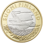 Реверс 5 евро 2014 года. Карелия (Кукушка), Финляндия
