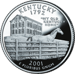 Реверс 25 центов 2001 года. Кентукки, Соединённые Штаты Америки