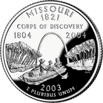 Реверс 25 центов 2003 года. Миссури, Соединённые Штаты Америки