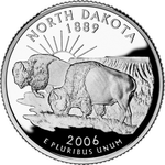 Реверс 25 центов 2006 года. Северная Дакота, Соединённые Штаты Америки