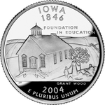 Реверс 25 центов 2004 года. Айова, Соединённые Штаты Америки