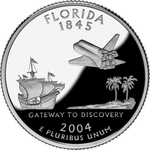 Реверс 25 центов 2004 года. Флорида, Соединённые Штаты Америки