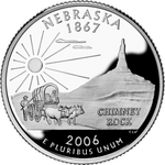 Реверс 25 центов 2006 года. Небраска, Соединённые Штаты Америки