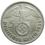 Аверс 5 рейхсмарок 1936 года. 5 рейхсмарок 1936 года, Третий Рейх