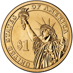 Реверс 1 доллар 2014 года. Франклин Рузвельт, Соединённые Штаты Америки